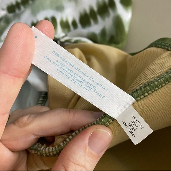 Cacique SWIM Tankini Bathing Suit Set 28 Plus Green Washy Stripes - Picture 13 of 15